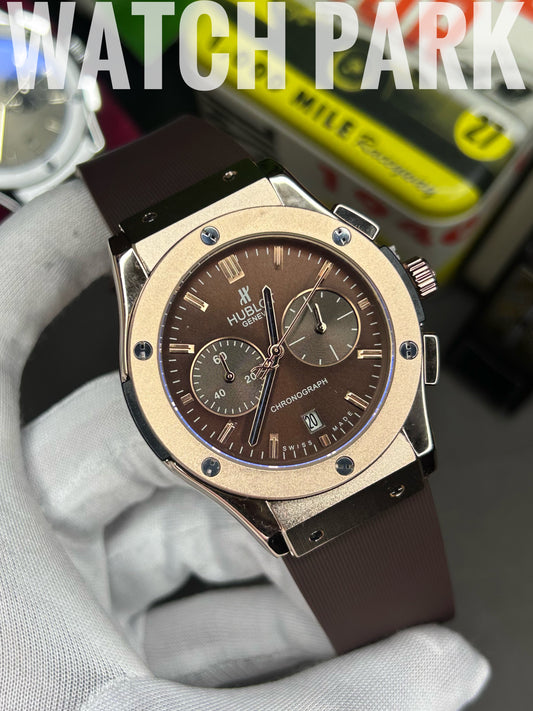 Classic watch - Hublot Fusion Chronograph – Brown & Rose Gold