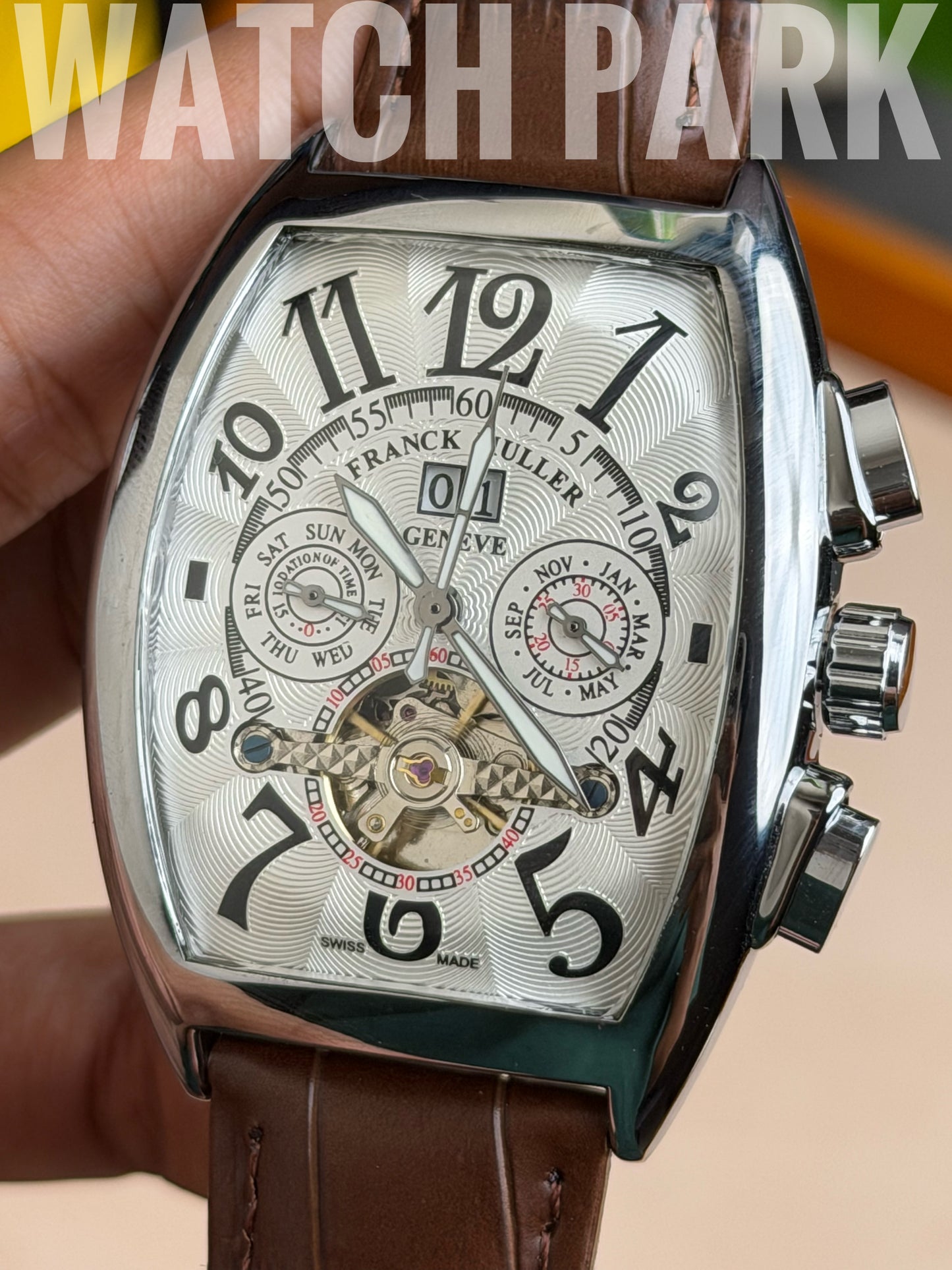 Franck Muller - White edition - Brown belt - Automatic
