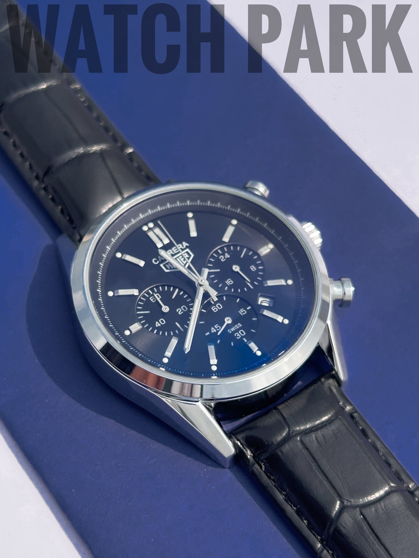 Executive Watch - Tag Heuer - Black dial edition - Silver Body - Black belt