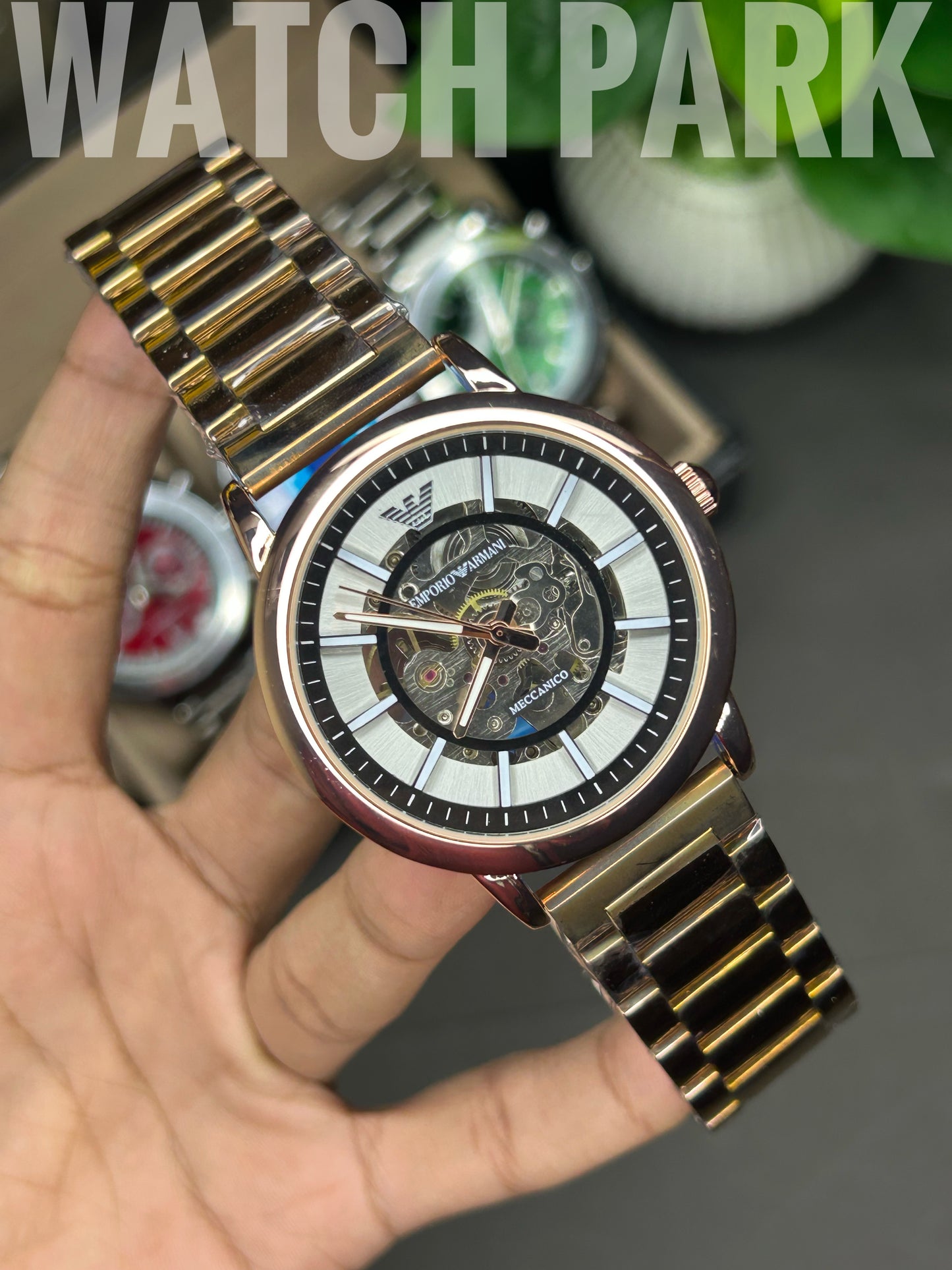 Emporio Armani - Meccanico Skeleton - Rose Gold - Automatic