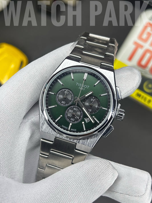 Classic watch - Tissot - Green edition - PRX Chronograph