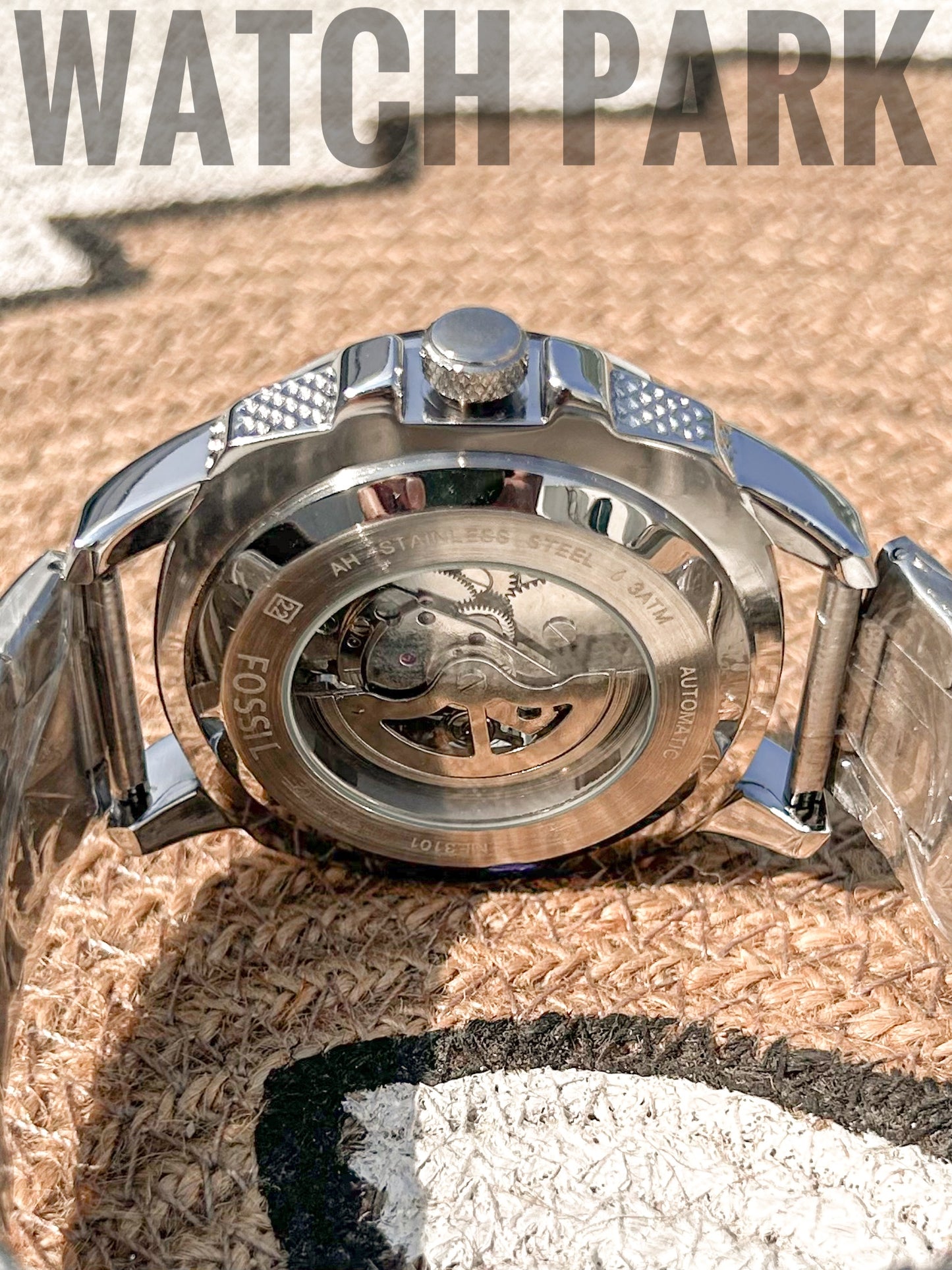 Rich Watch - Fossil - Automatic Skeleton - White dial Edition - Silver chain