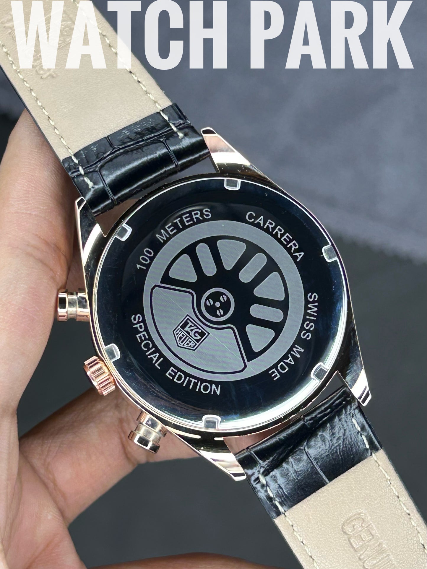 TAG Heuer Carrera - Sunray Grey with Rose Gold - Black belt