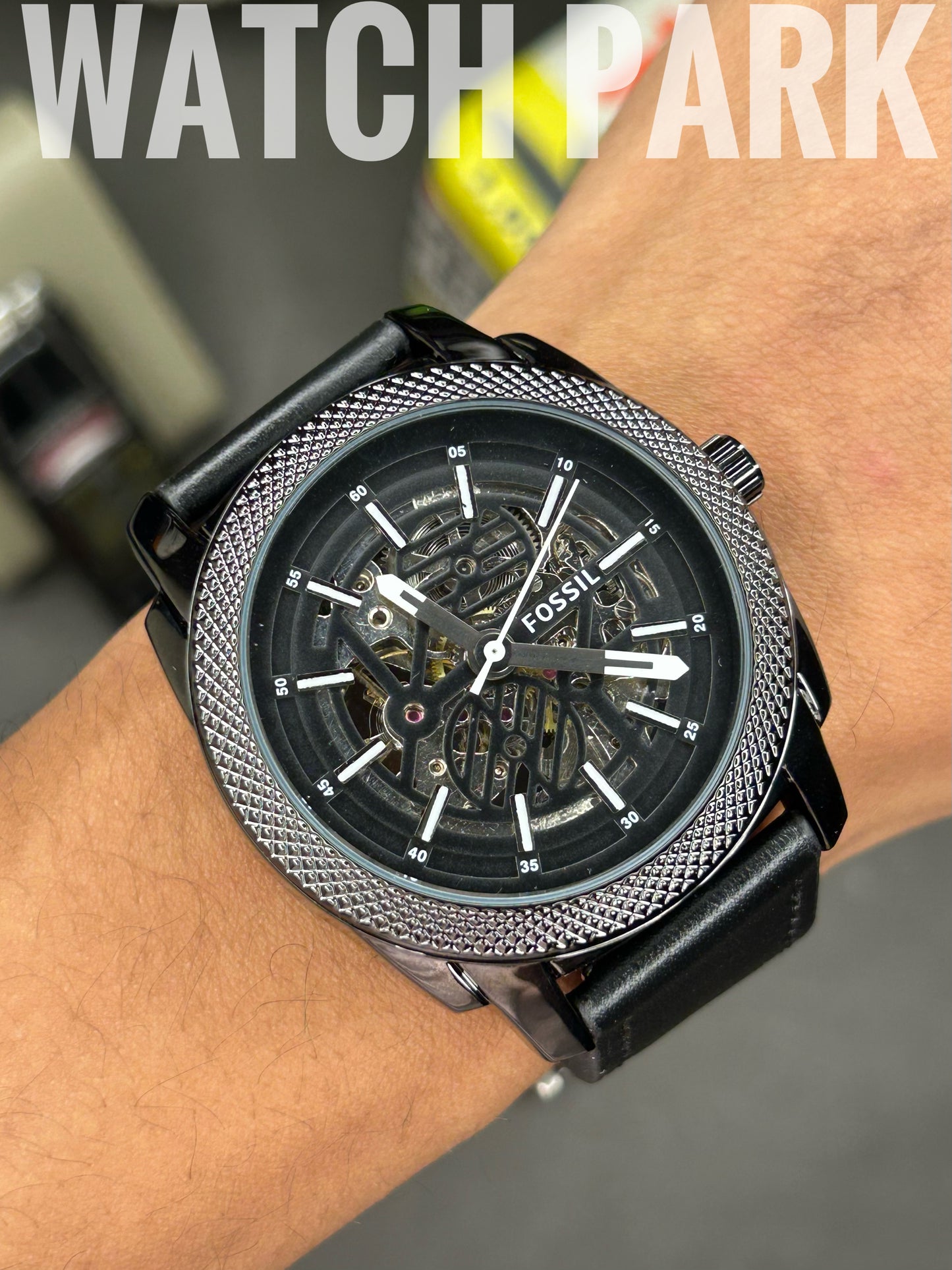 Fossil Machine - Black edition - Black belt - Automatic