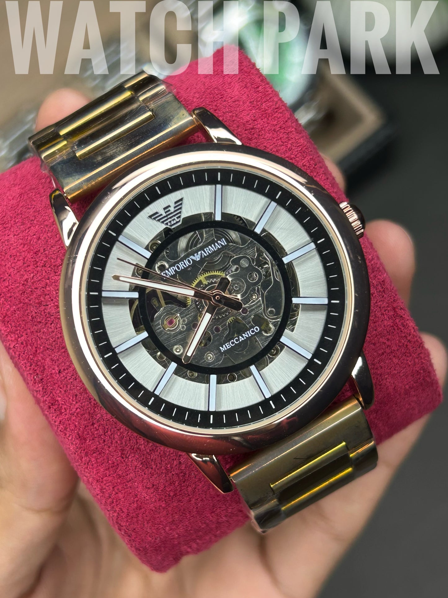 Emporio Armani - Meccanico Skeleton - Rose Gold - Automatic