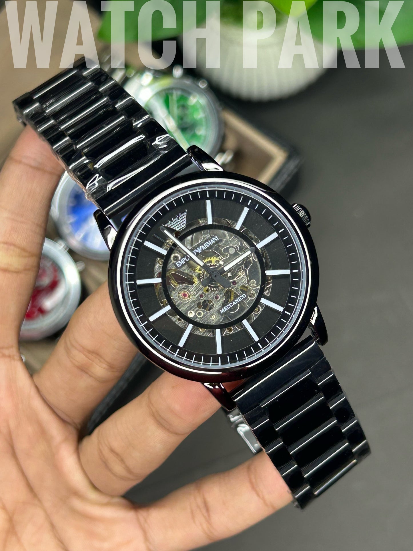 Emporio Armani - Meccanico Skeleton - Black - Automatic