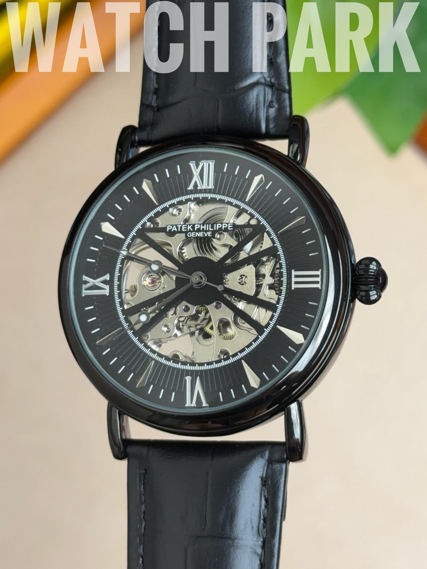 Patek - Skeleton - Black edition & Black - Black belt - Automatic