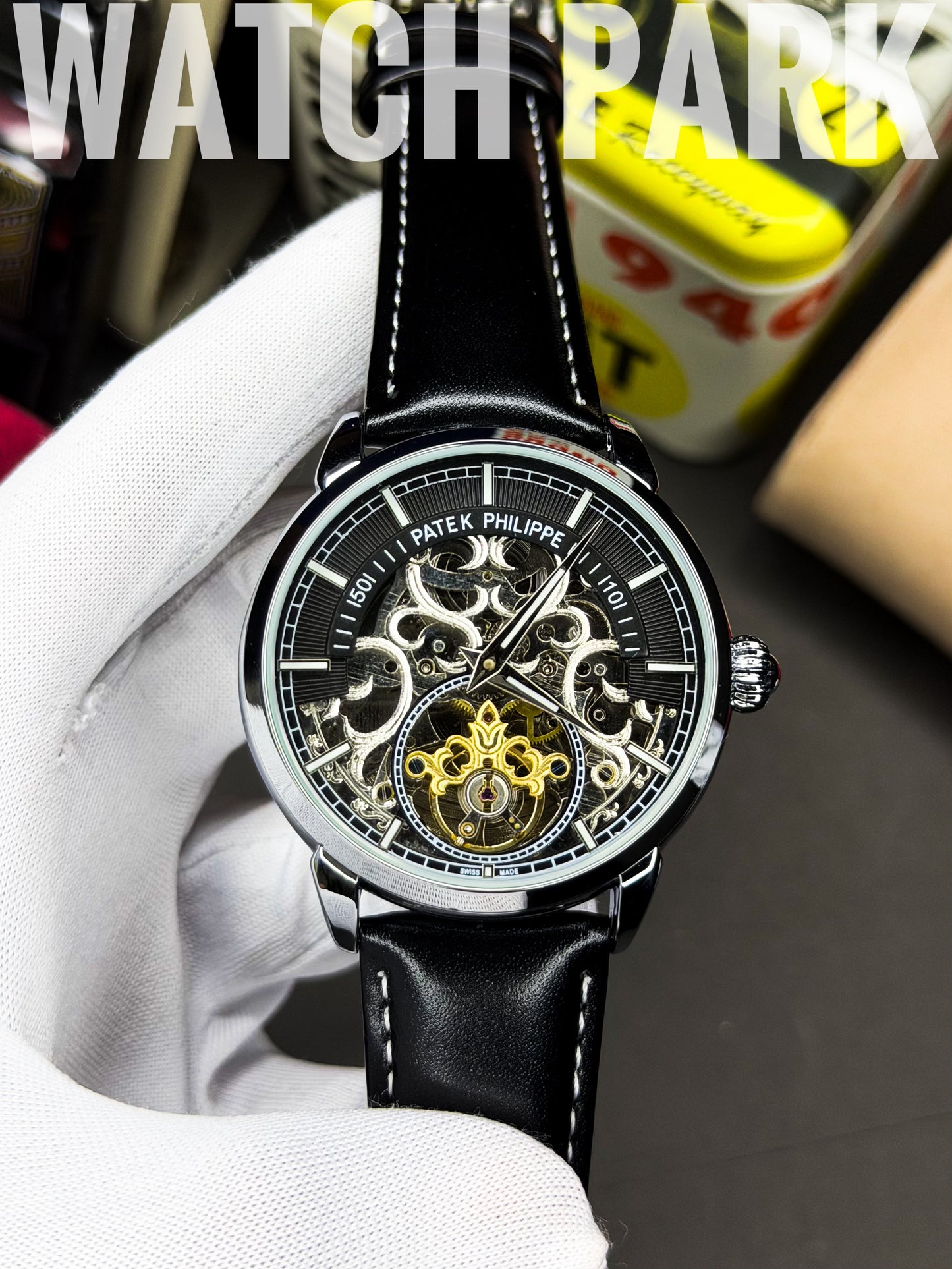 Rich watch - Patek Philippe - Homage Black Skeleton - Automatic