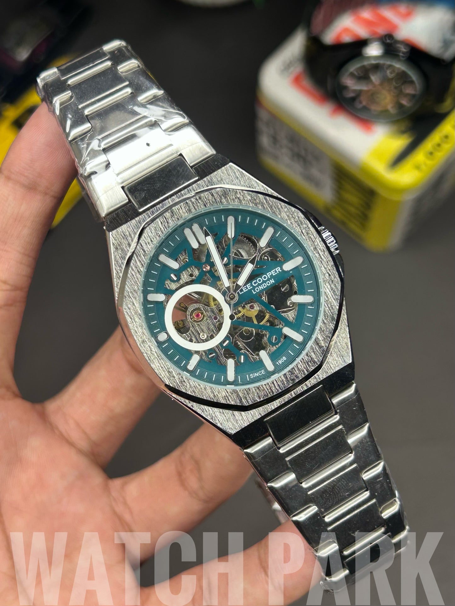 Lee Cooper Skeleton - Automatic - Teal green dial