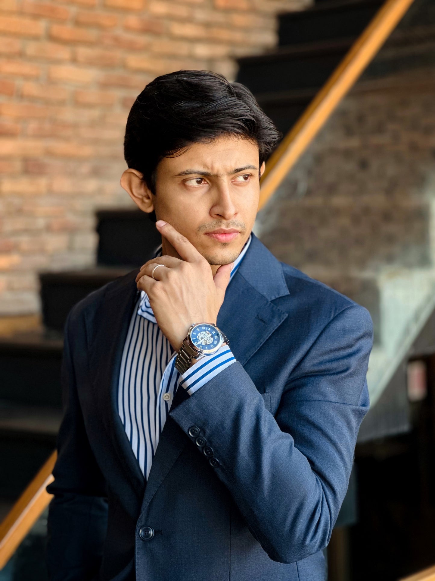 Fossil - Townsman Automatic - Blue Skeleton - Silver chain