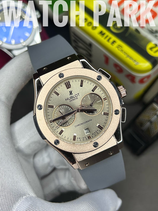Classic watch - Hublot Fusion Chronograph – Silver Champagne Dial & Rose Gold