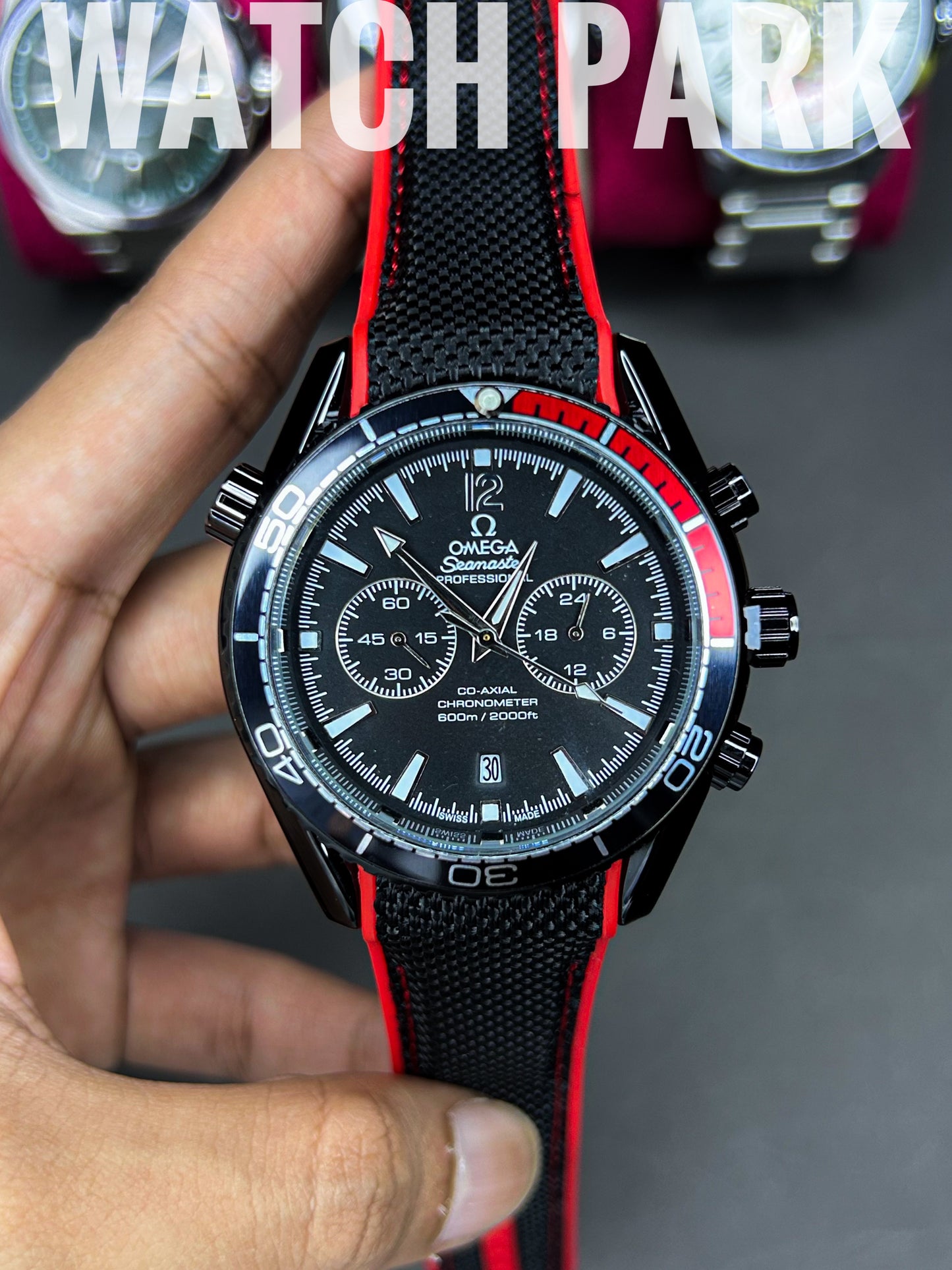 Omega - Seamaster Planet Ocean - Chronograph - Black & Red