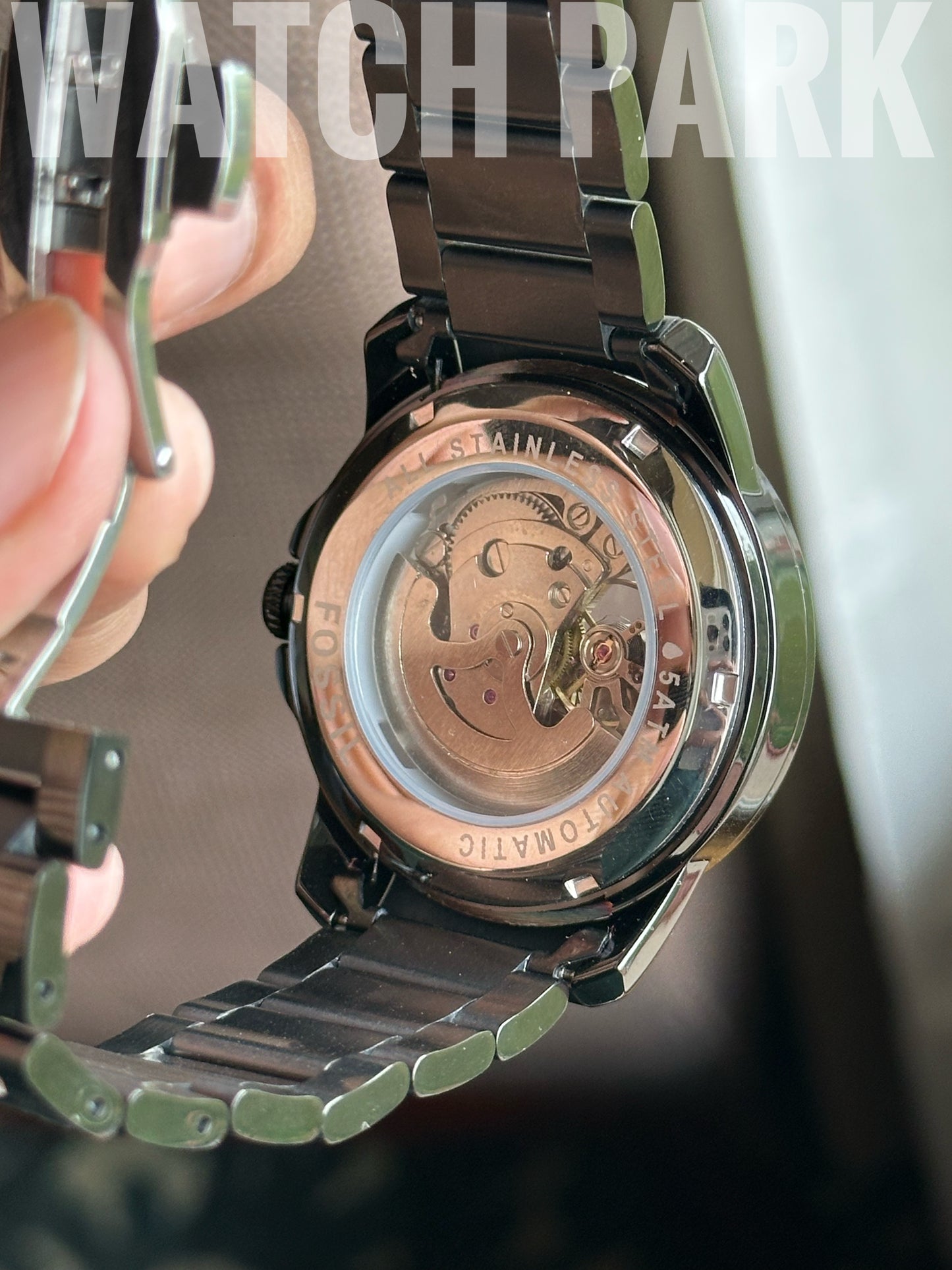 Fossil - Townsman Automatic - Black Skeleton - Black chain