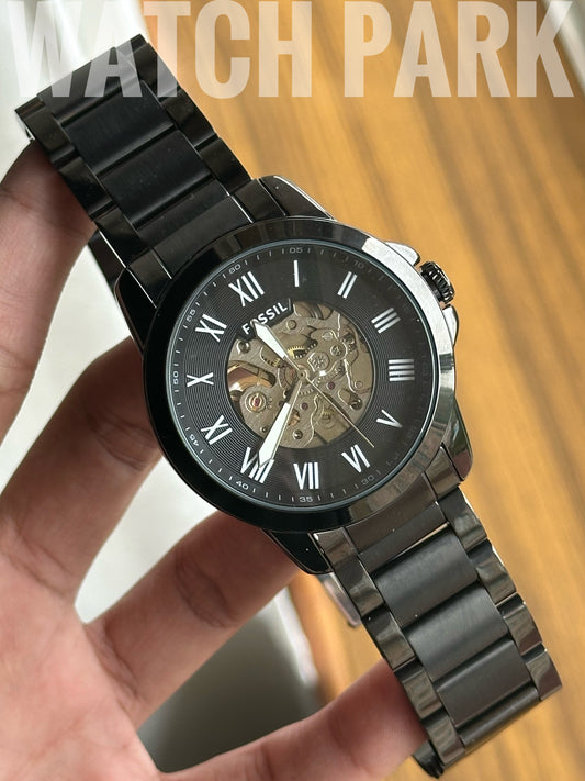 Fossil - Townsman Automatic - Black Skeleton - Black chain