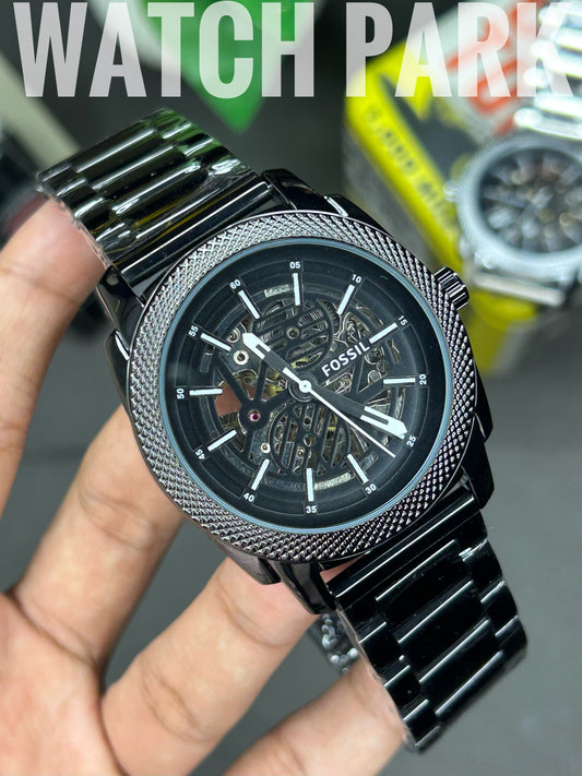 Fossil Machine - Black edition - Black chain - Automatic