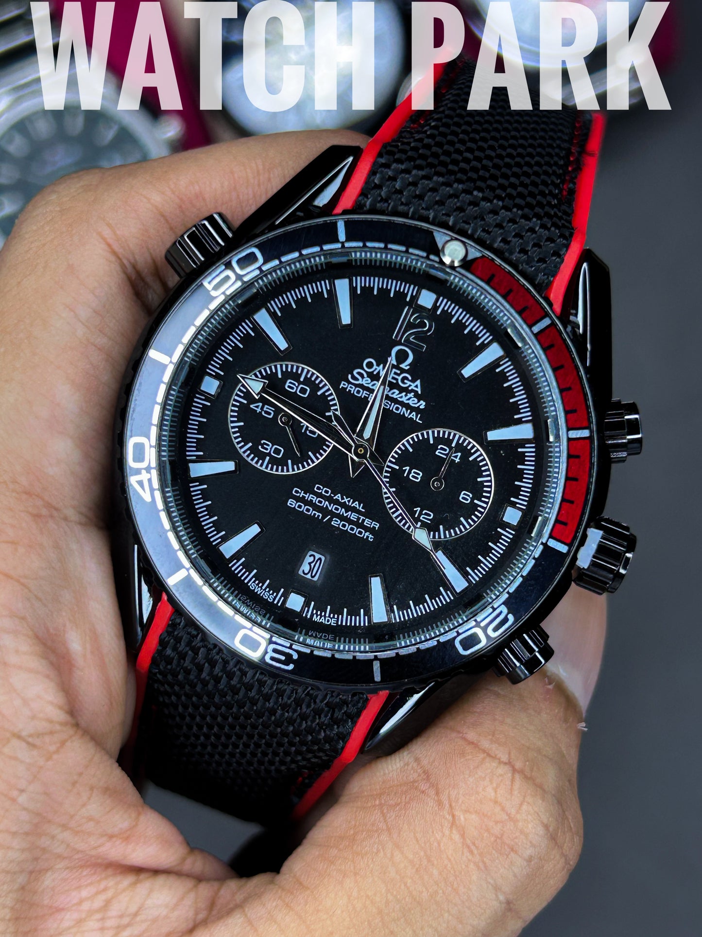 Omega - Seamaster Planet Ocean - Chronograph - Black & Red
