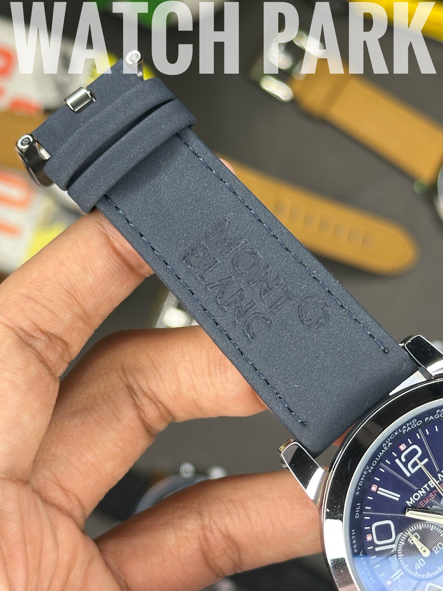Mont Blanc - Star World-Time Hemispheres - Navy Blue dial - Navy Blue belt - Chronograph