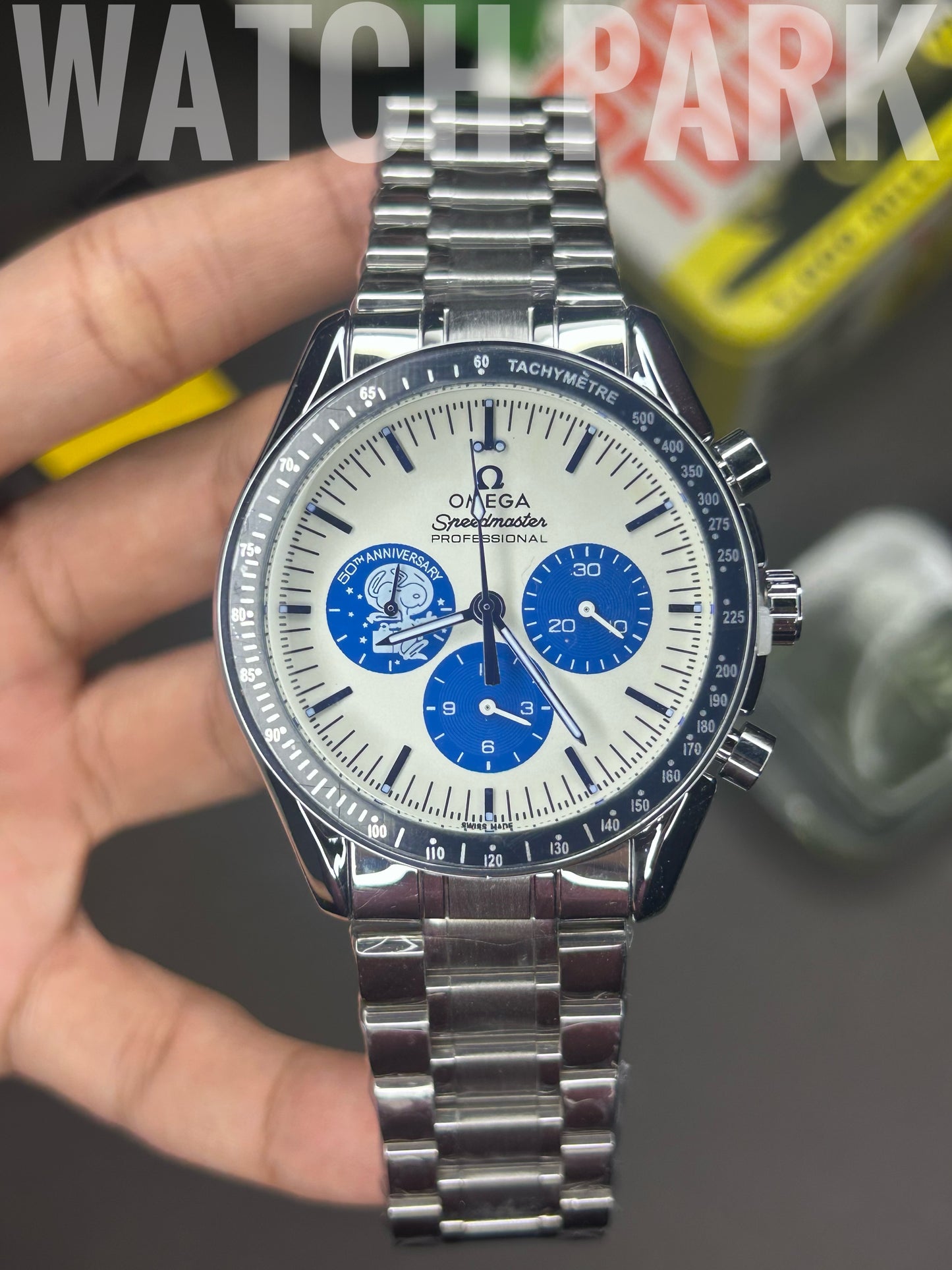 Omega - Snoopy - White edition - Silver chain