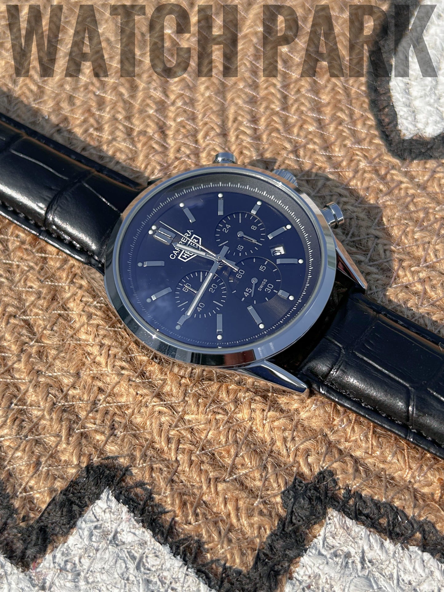 Executive Watch - Tag Heuer - Black dial edition - Silver Body - Black belt