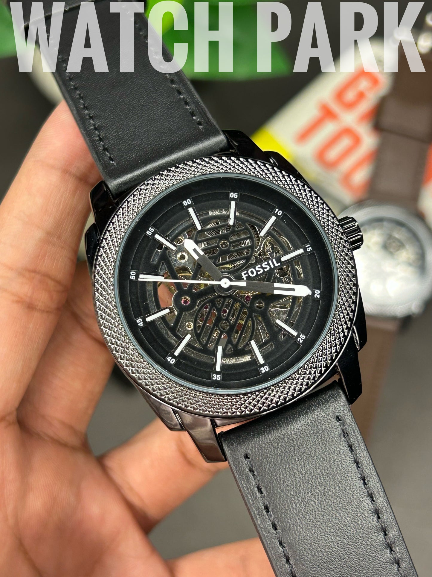 Fossil Machine - Black edition - Black belt - Automatic