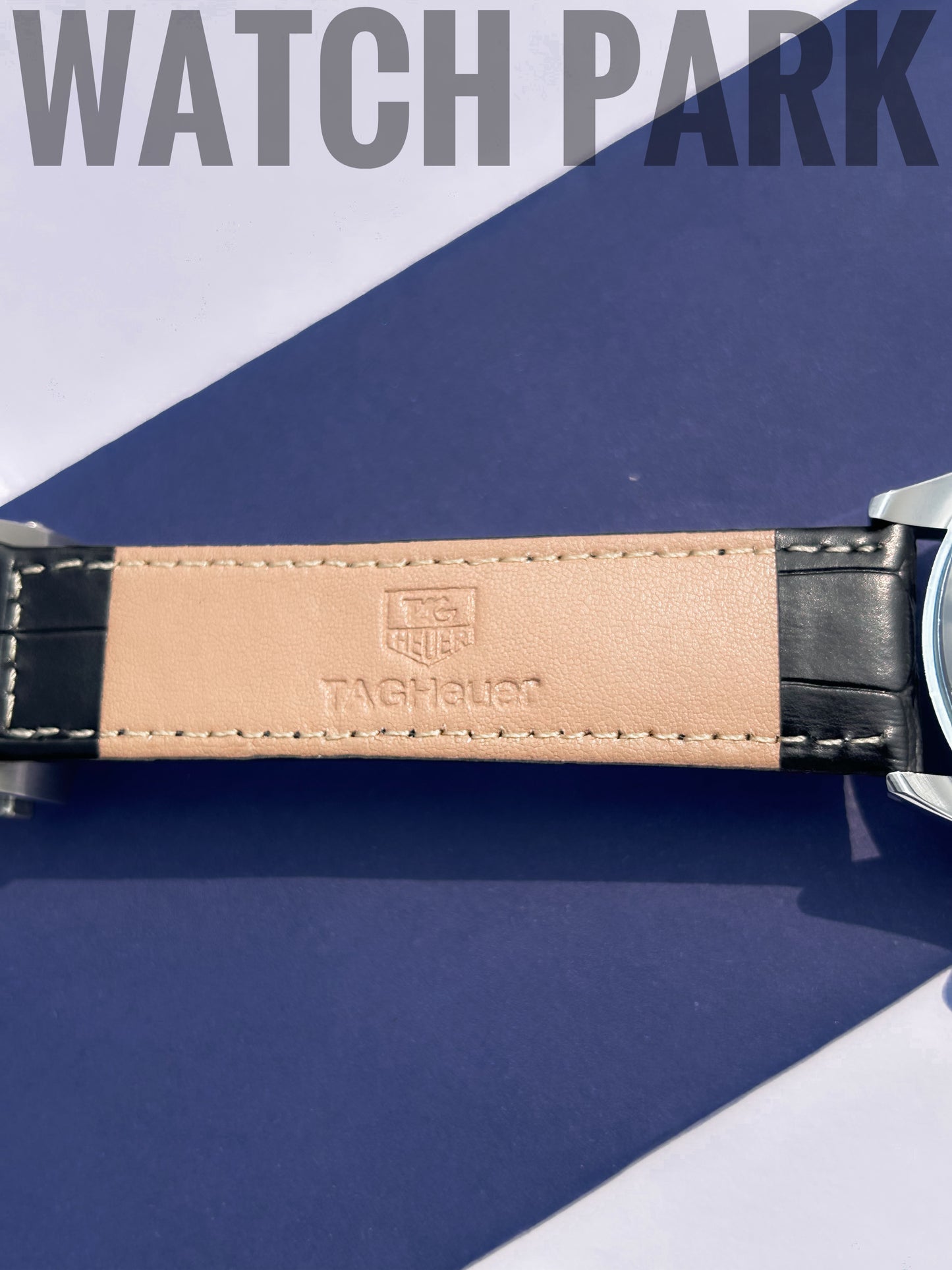 Executive Watch - Tag Heuer - Black dial edition - Silver body - Black belt - Chronograph