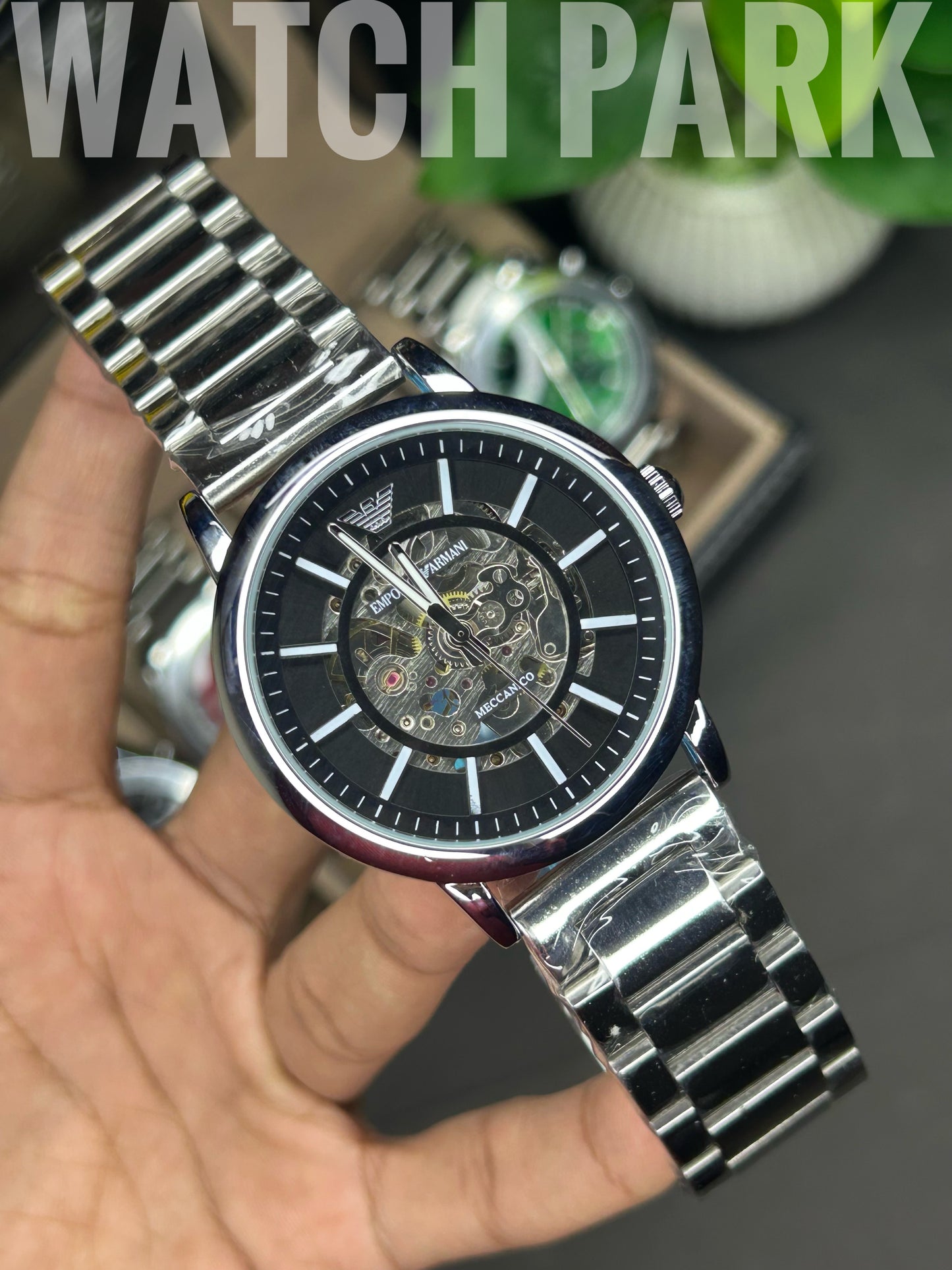 Emporio Armani - Meccanico Skeleton - Silver - Automatic