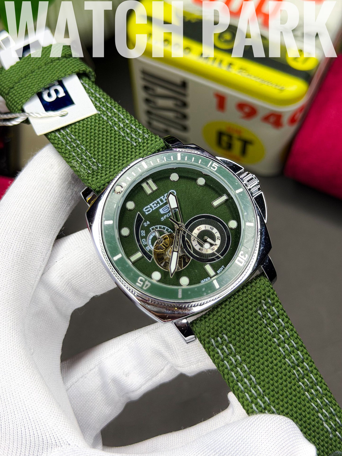 Rich Watch - Seiko 5 Sports - Automatic - Olive Open Heart