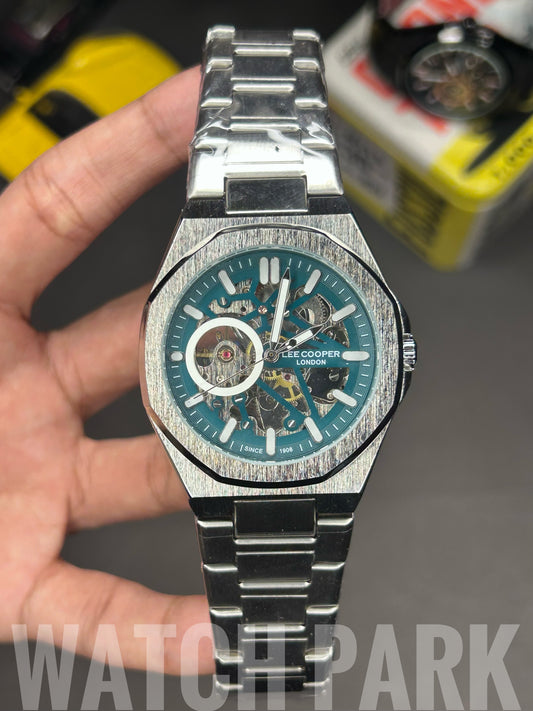 Lee Cooper Skeleton - Automatic - Teal green dial