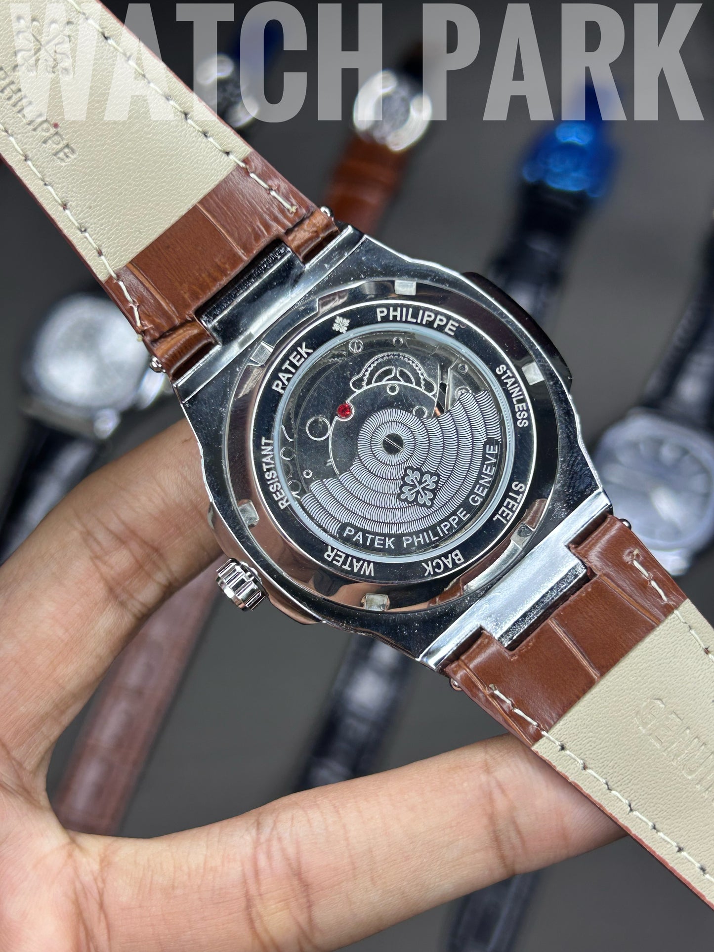 Patek Philippe Aquanaut - White dial - Brown belt