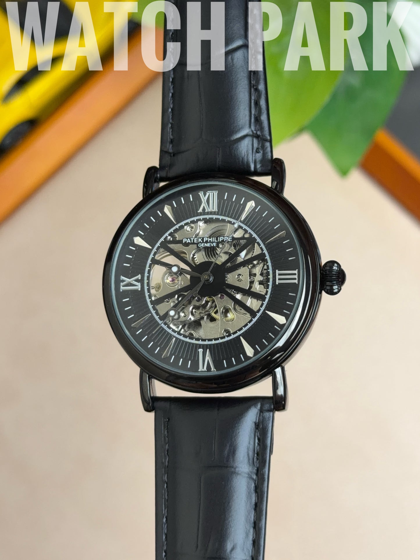 Patek - Skeleton - Black edition & Black - Black belt - Automatic