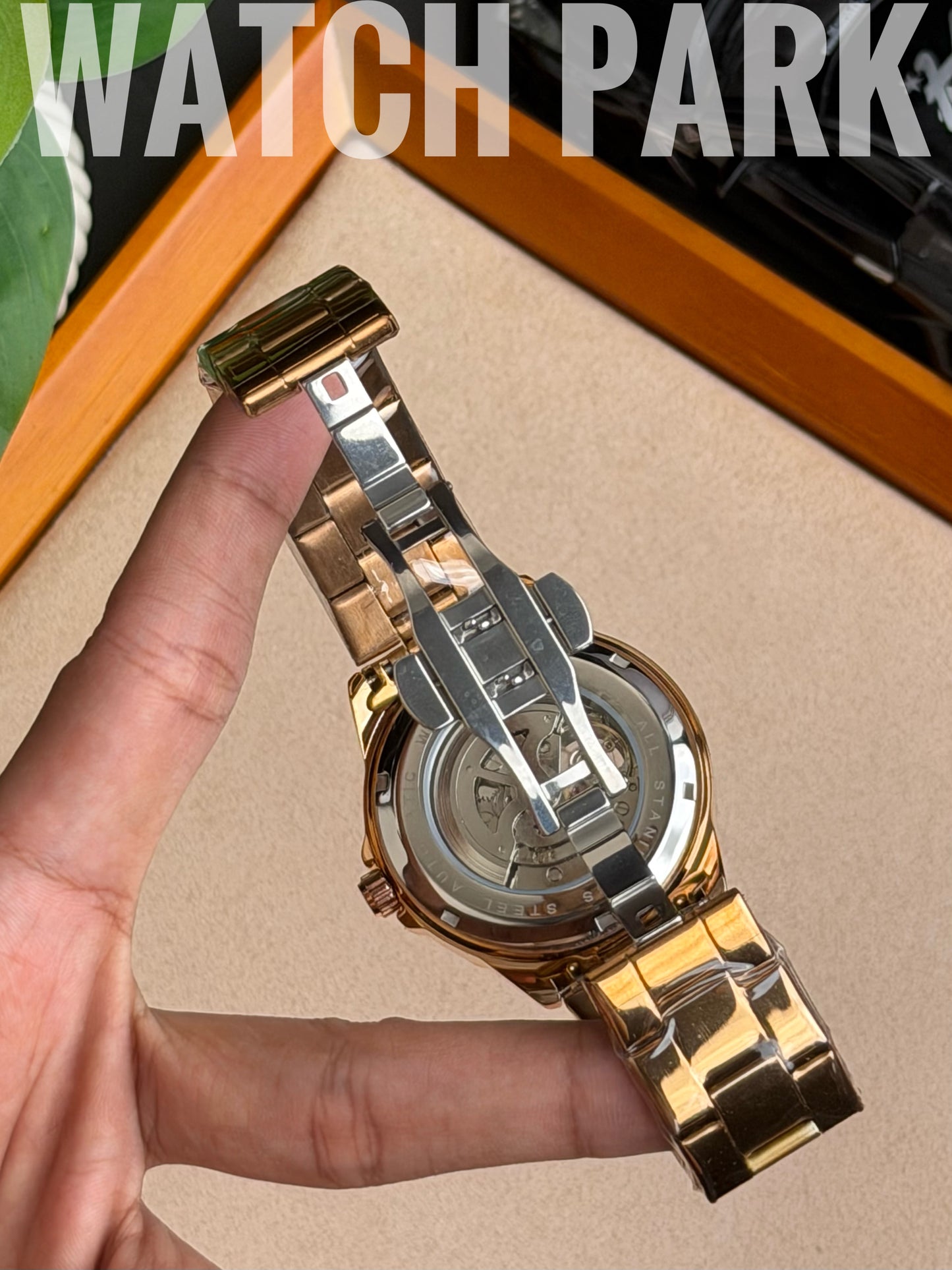 A/X - Automatic Skeleton - Black edition - Gold chain