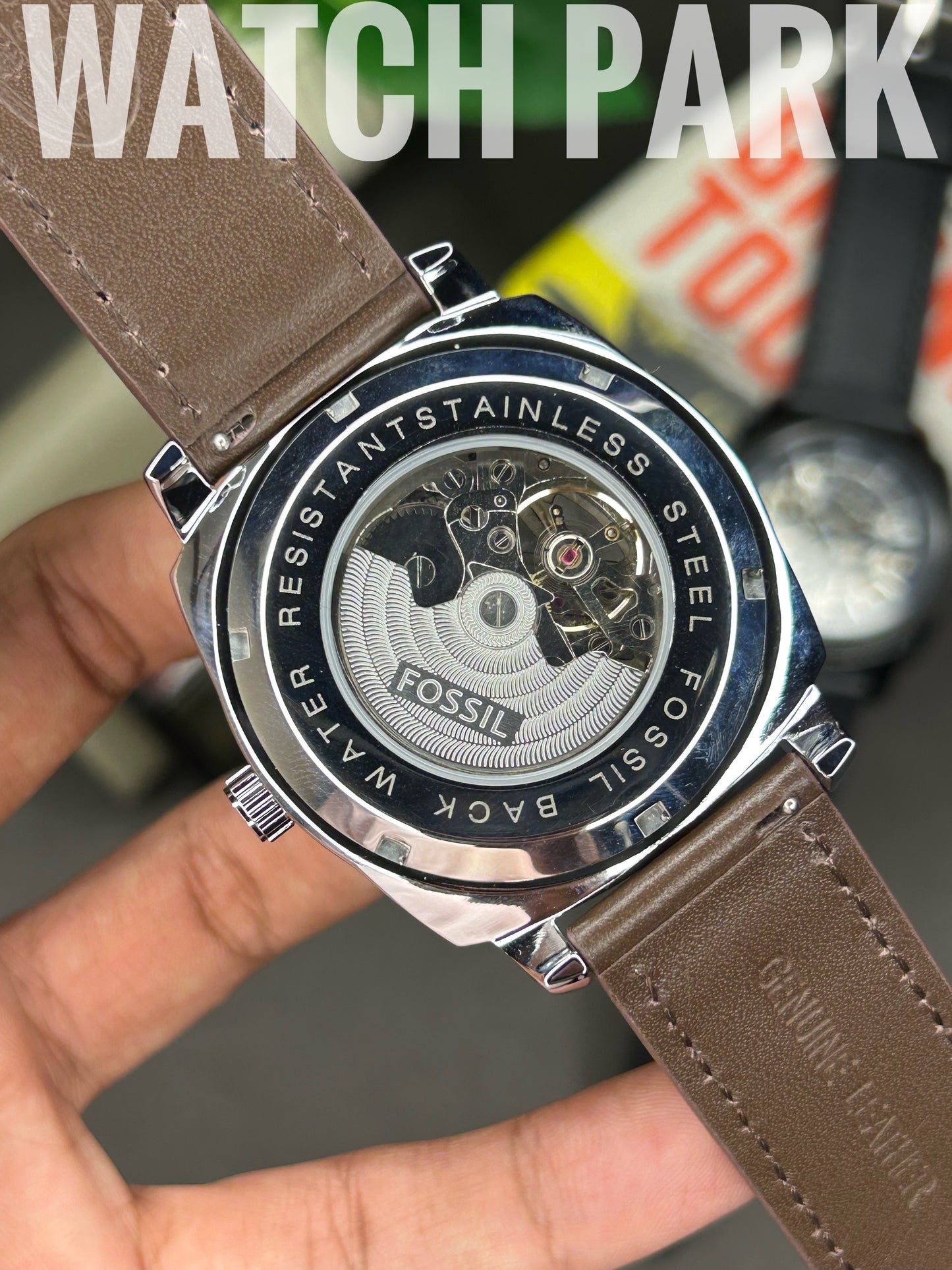 Fossil Machine - Black edition - Chocolate belt - Automatic