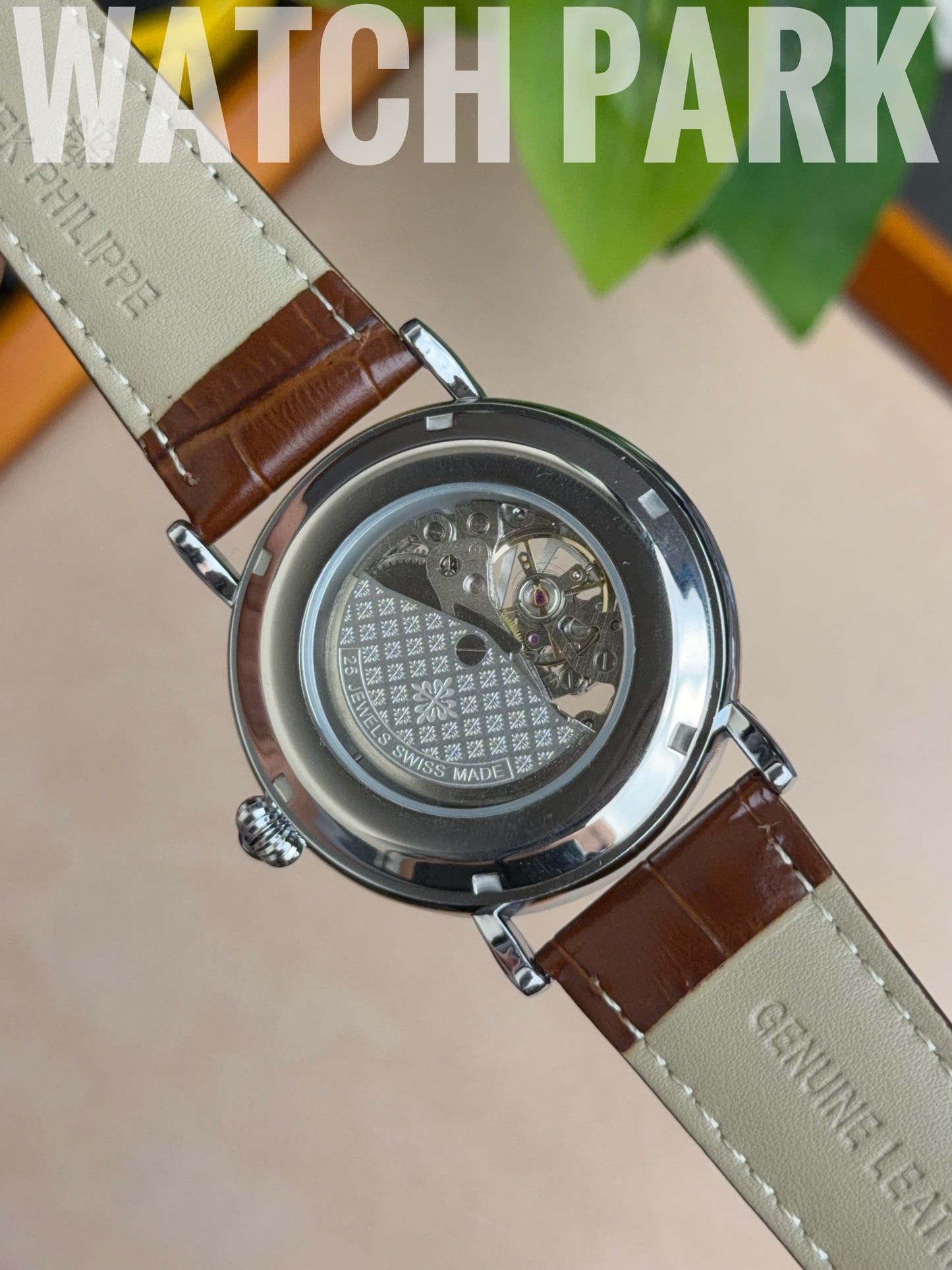 Patek - Skeleton - Brown edition & Silver - Brown belt - Automatic