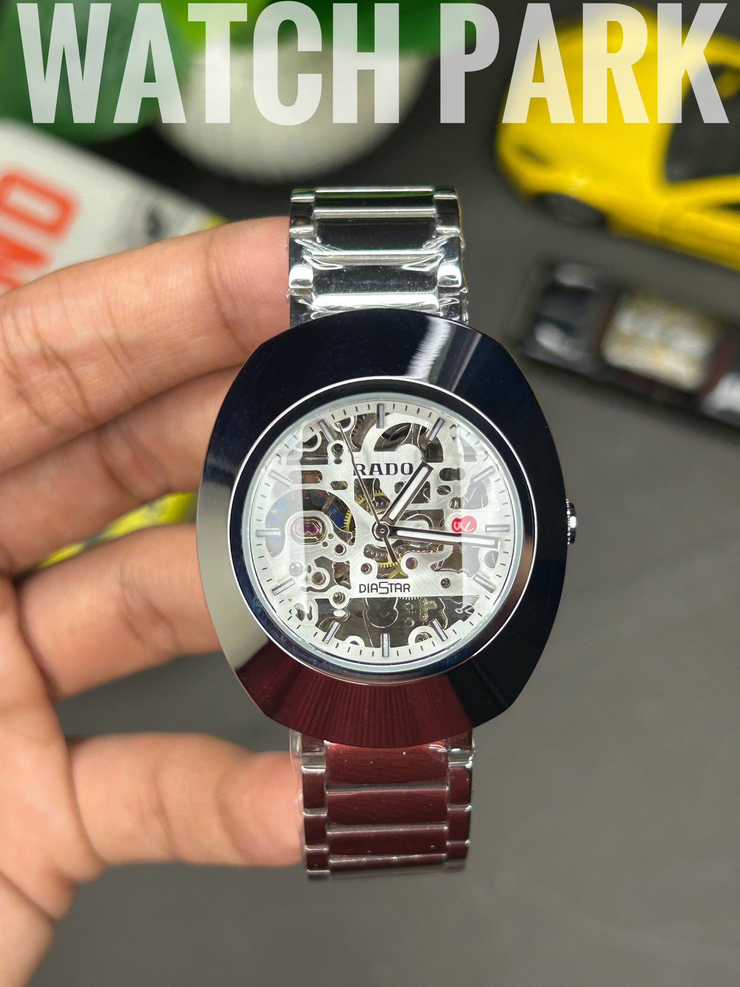 Executive watch - Rado - DiaStar Original Skeleton - White dial - Silver chain