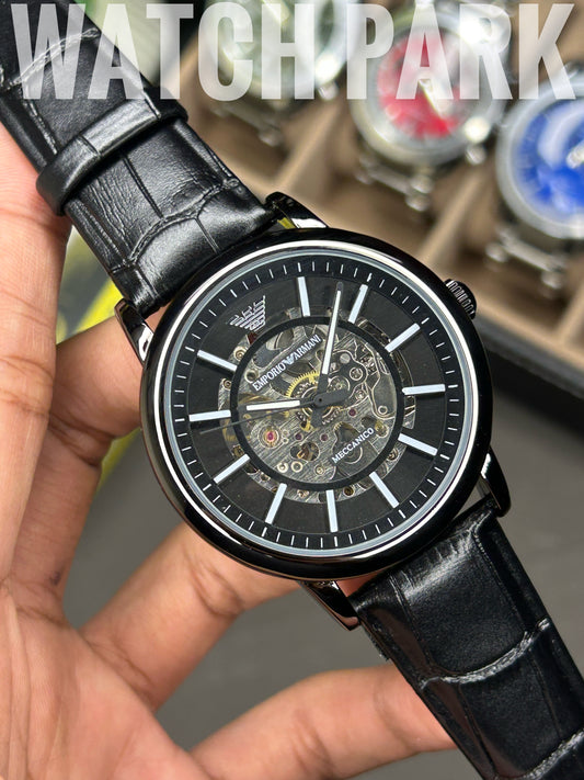 Emporio Armani - Automatic - Black dial - Black strap