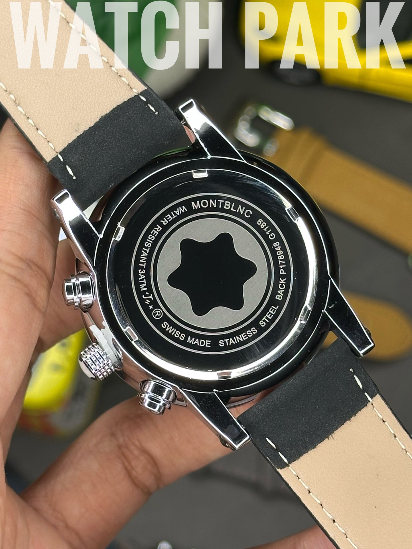 Mont Blanc - Star World-Time Hemispheres - Black dial - Black belt - Chronograph