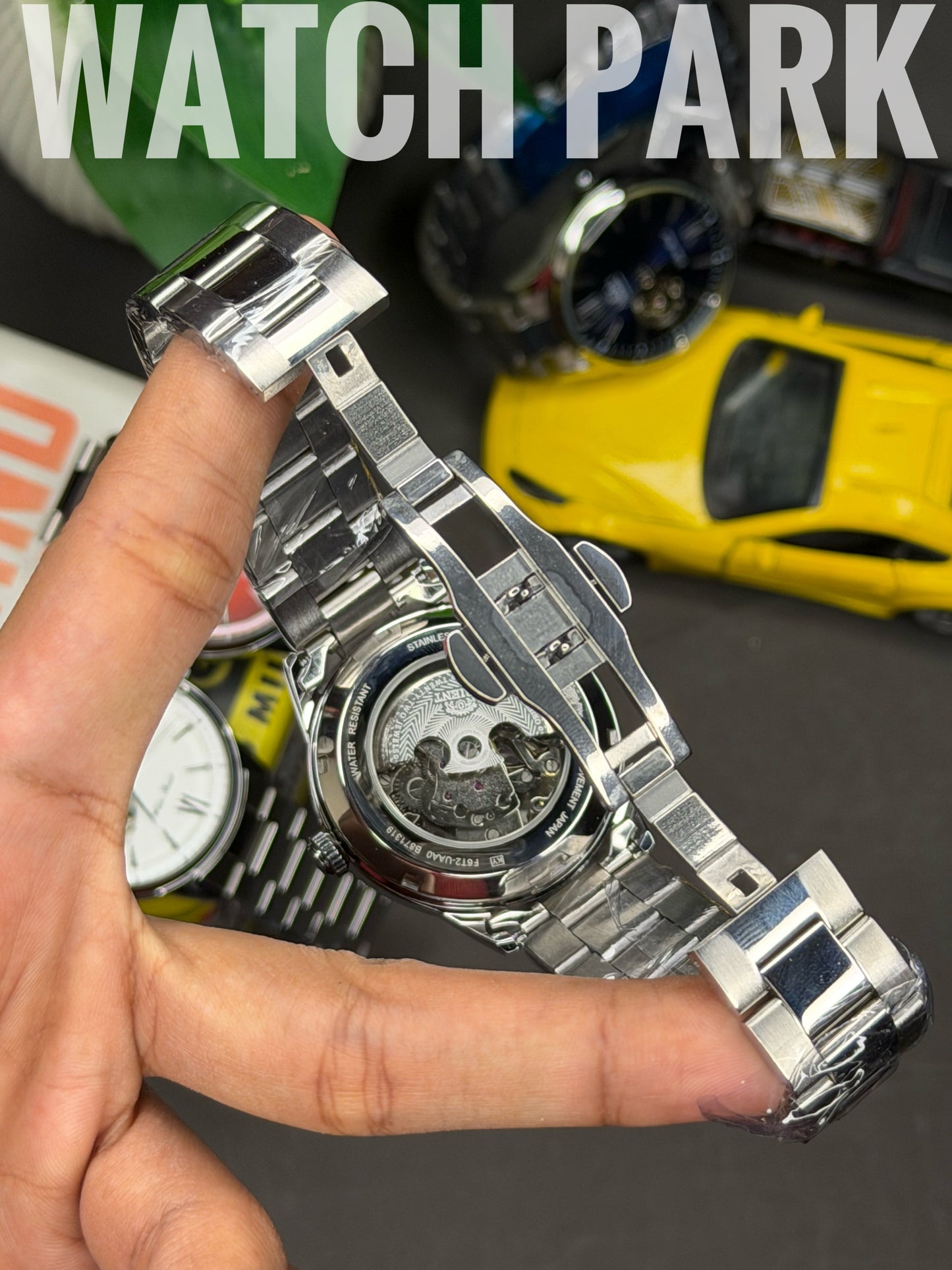 Orient - Bambino Open Heart - Deep Green dial - Silver chain