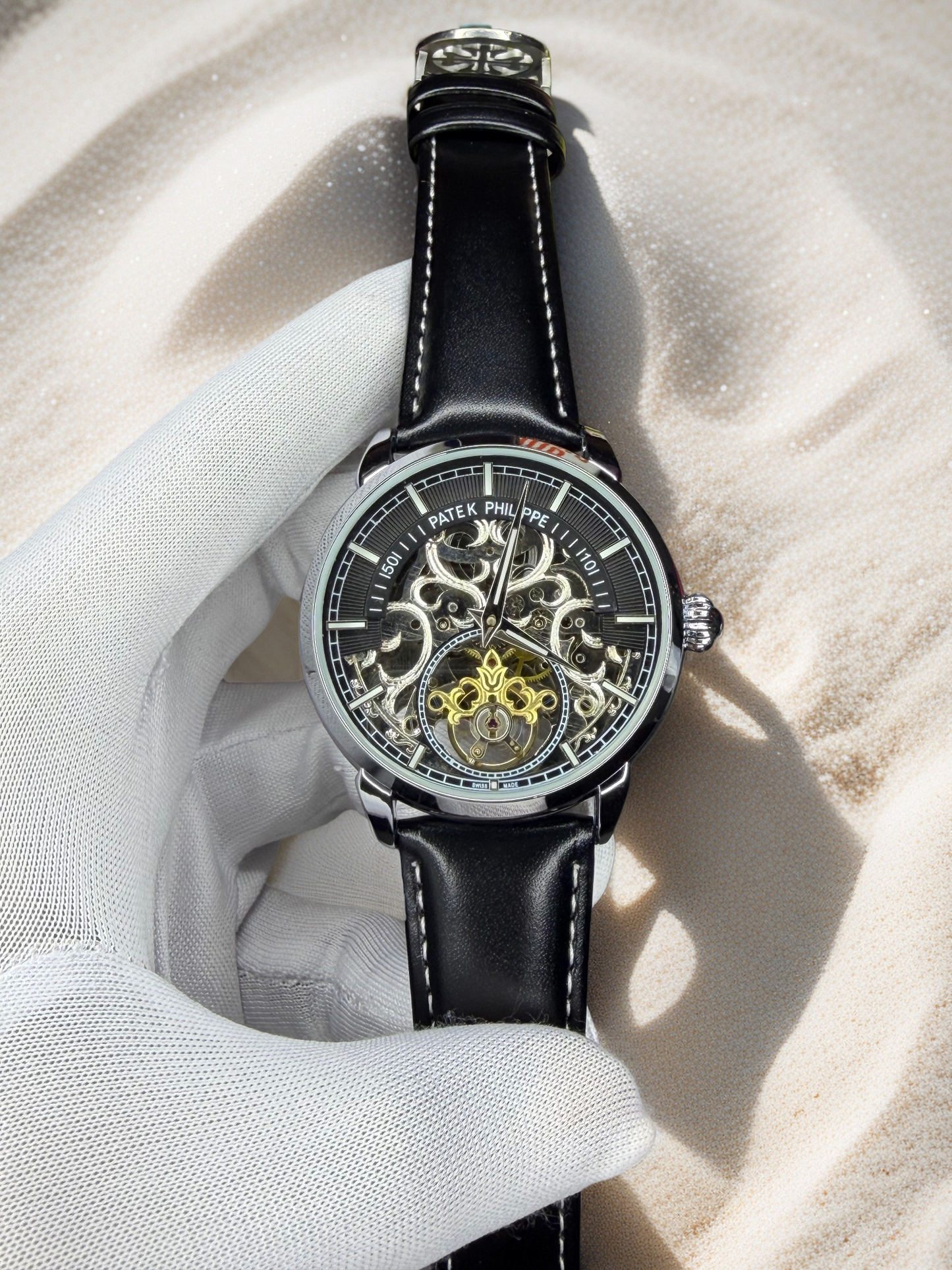 Rich watch - Patek Philippe - Homage Black Skeleton - Automatic