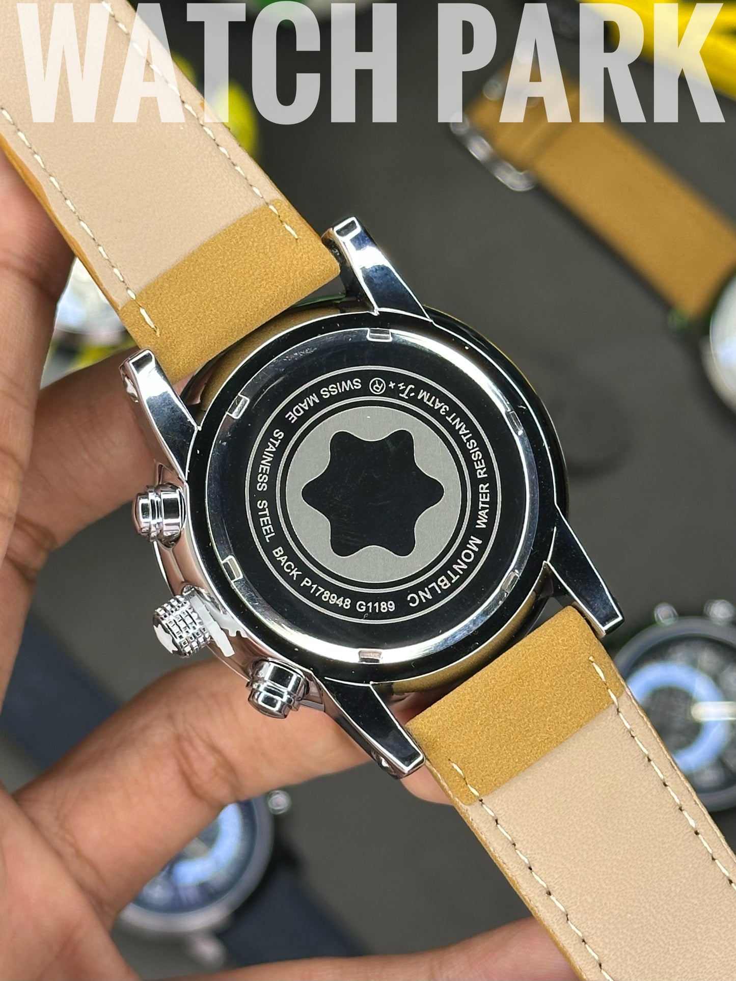 Mont Blanc - Star World-Time Hemispheres - Brown dial - Mustard belt - Chronograph