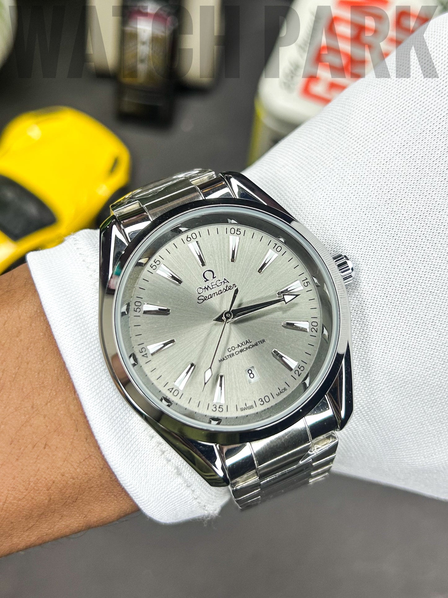 Rich watch - Omega - Seamaster - Aqua Terra Silver edition - Silver chain