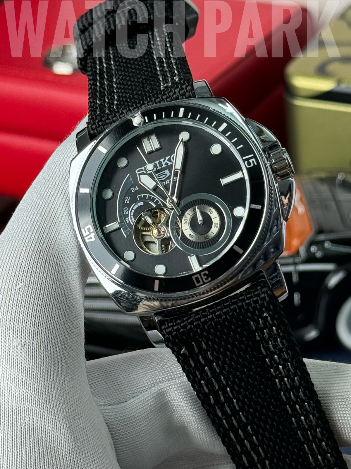 Rich Watch - Seiko 5 Sports - Automatic - Black Open Heart