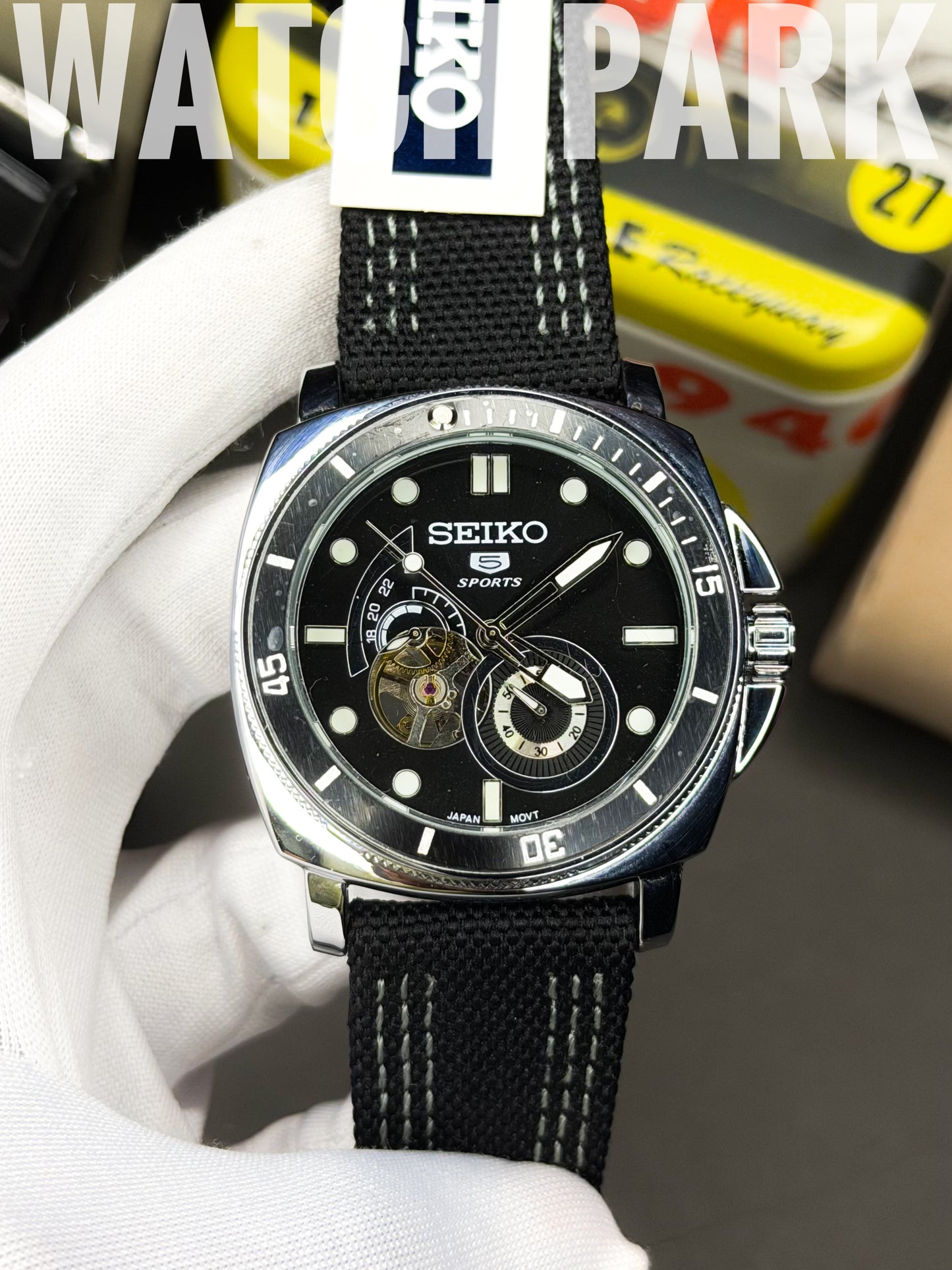 Rich Watch - Seiko 5 Sports - Automatic - Black Open Heart