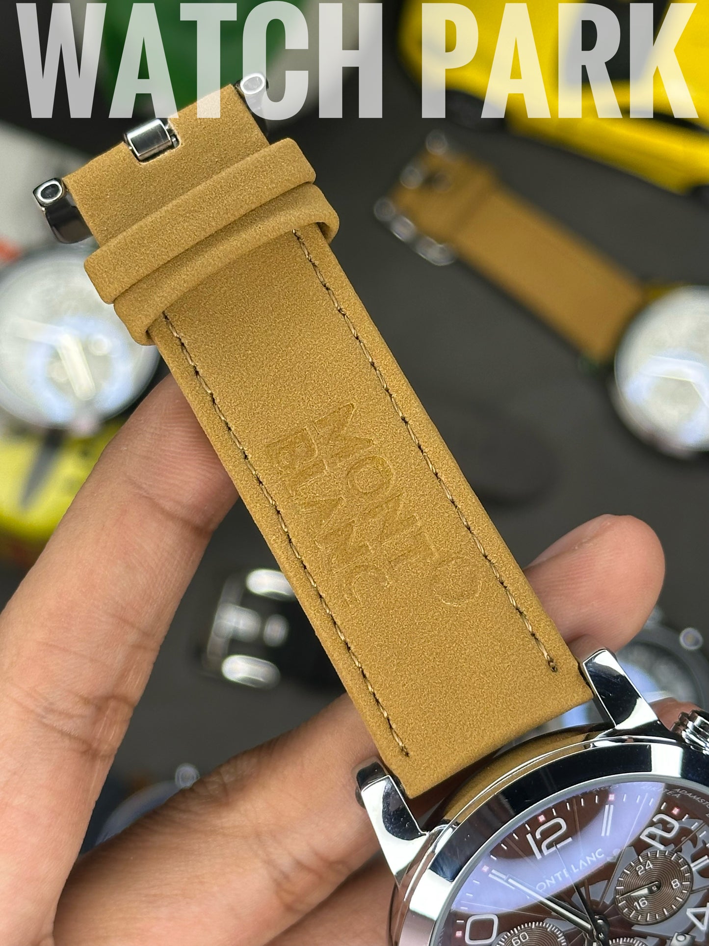 Mont Blanc - Star World-Time Hemispheres - Brown dial - Mustard belt - Chronograph