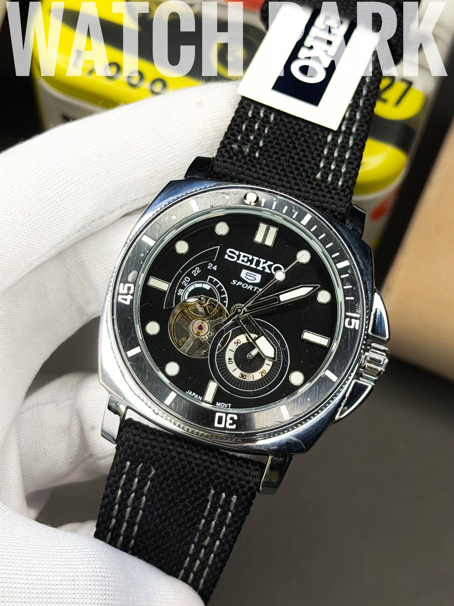 Rich Watch - Seiko 5 Sports - Automatic - Black Open Heart