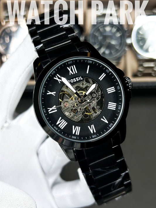 Fossil - Townsman Automatic - Black Skeleton - Black chain