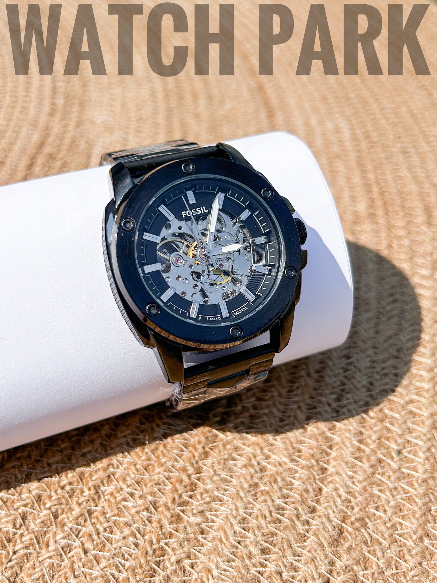 Rich Watch - Fossil - Automatic Skeleton - Black dial Edition - Black chain