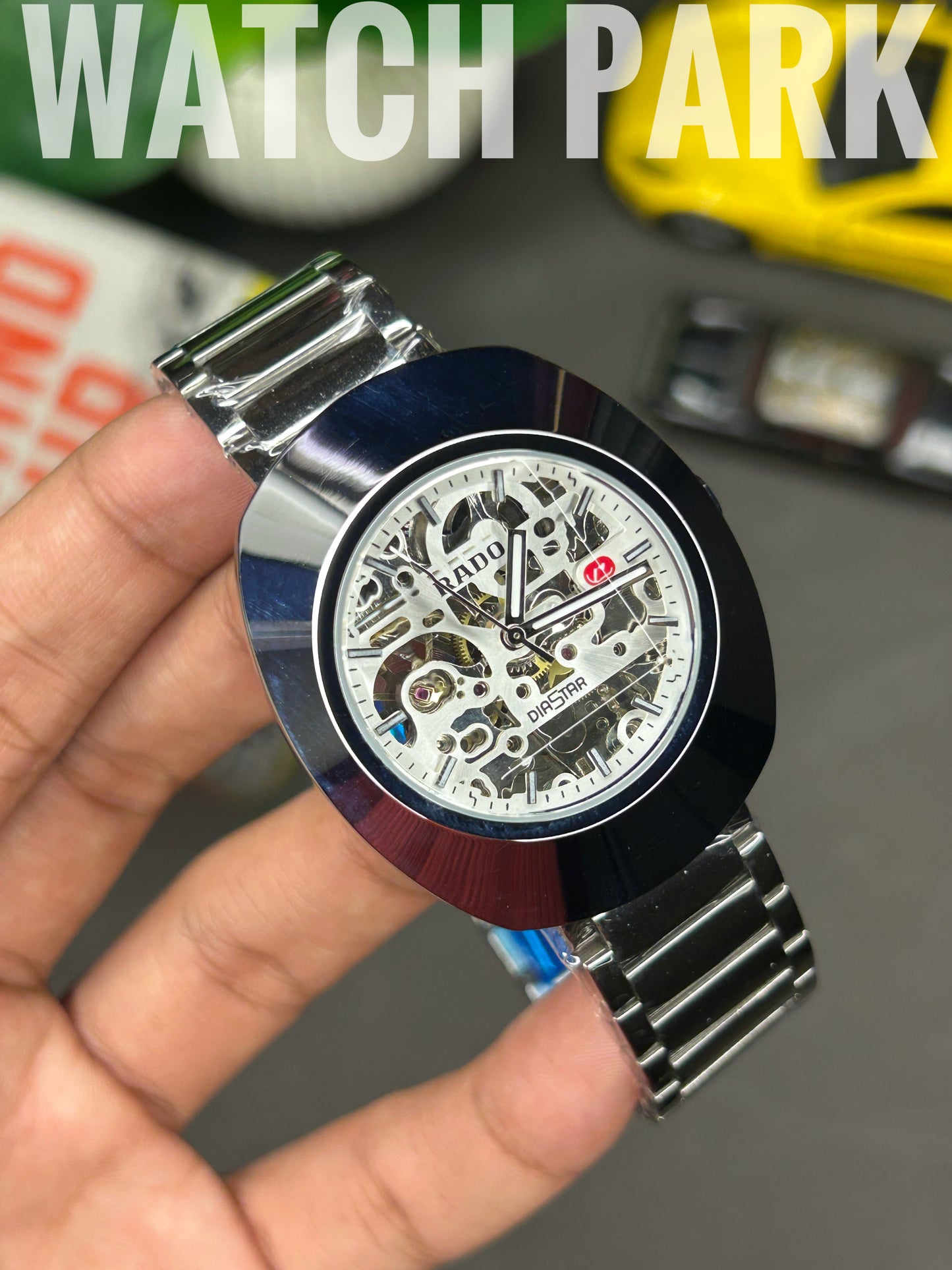 Executive watch - Rado - DiaStar Original Skeleton - White dial - Silver chain