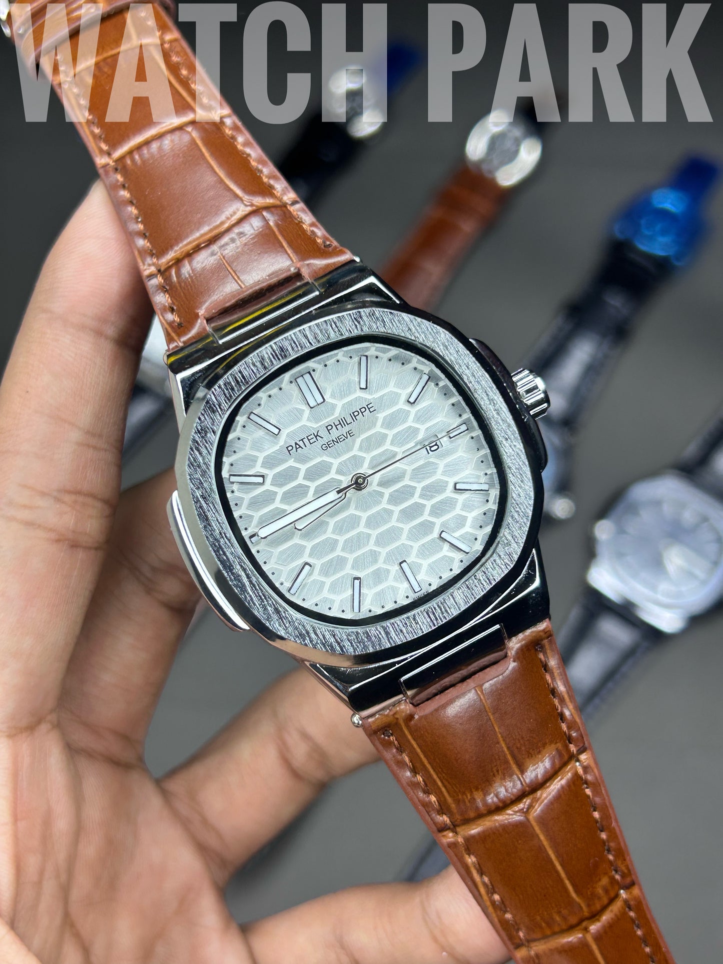 Patek Philippe Aquanaut - White dial - Brown belt