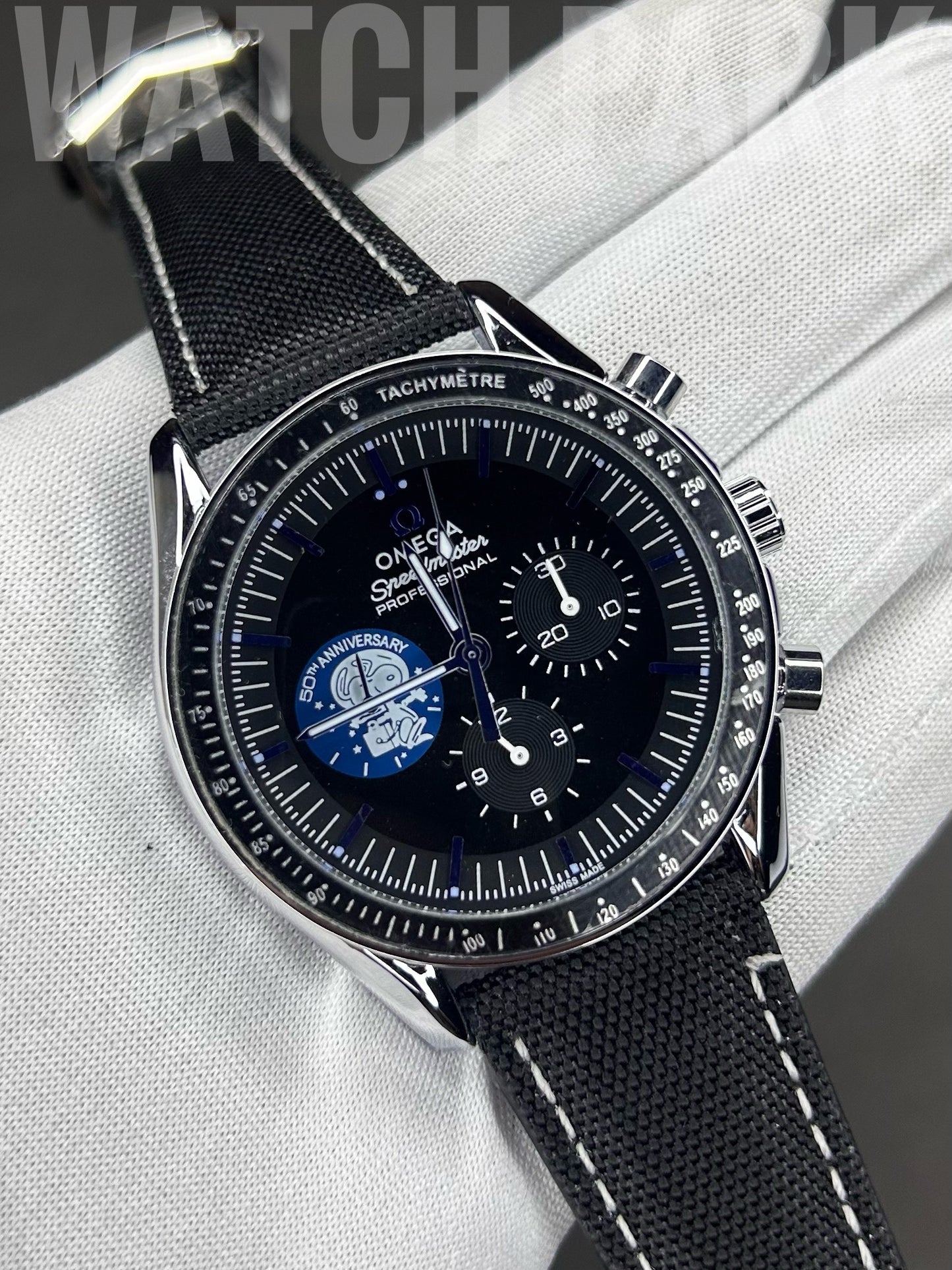 Executive watch - Omega - Black edition - Black strap