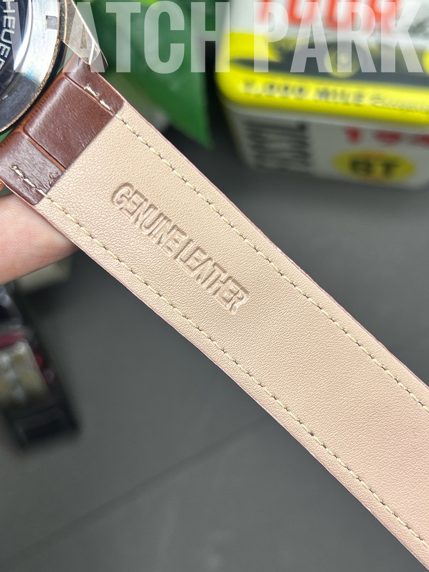 TAG Heuer Carrera Chronograph - White dial - Rose Gold sub dial - Brown belt